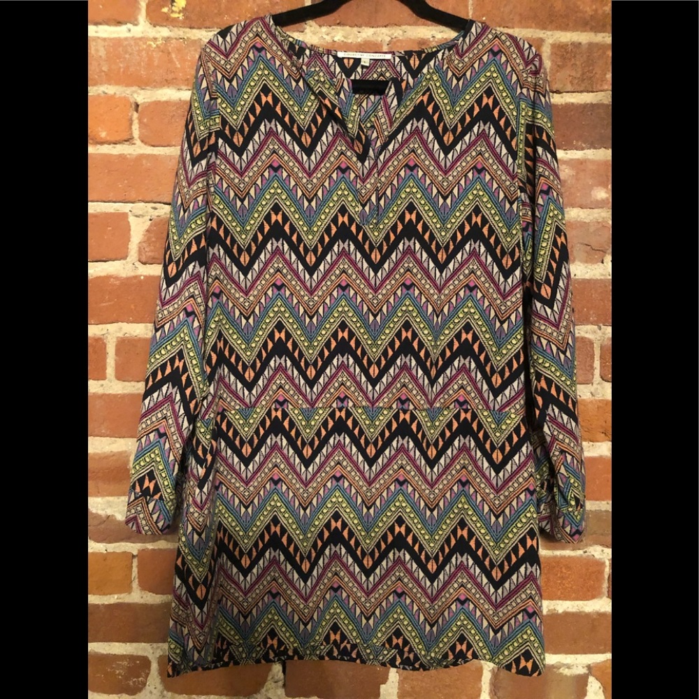 Collective Concepts Long Sleeve Printed Dress